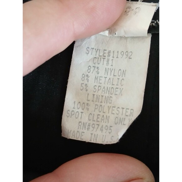 VTG 90s Dave & Johnny Maxi Dress Glitter   Rhinestone Straps 5/6 Formal Evening - Picture 16 of 16